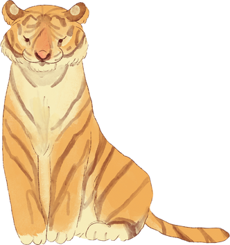 Cute Watercolor Zodiac Animals Tiger